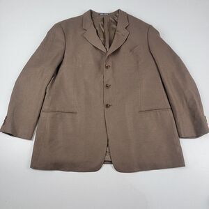 Armani Collezioni Mens Italian Silk Cashmere Brown Sport Coat Blazer Jacket 46R